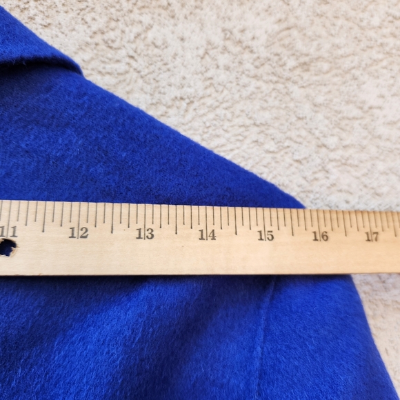 PENDLETON Women's Coat Medium Blue Merino Wool Classic Minimalist Luxury Jacket - Picture 8 of 14